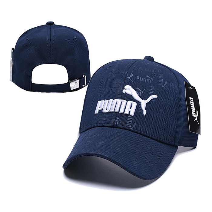 PUMA letter fashion trend cap baseball cap men and women casual hat-Blue/White_64084