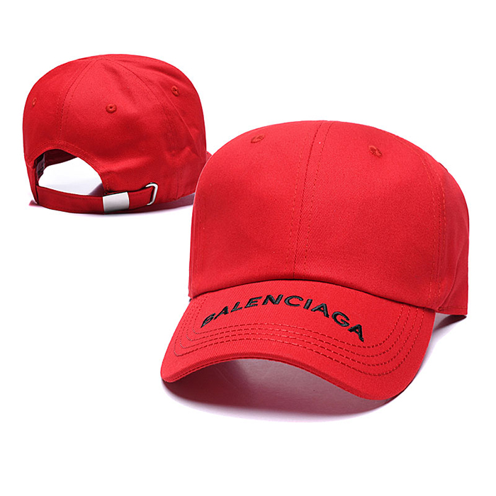 Balenciaga letter fashion trend cap baseball cap men and women casual hat-Red_58328