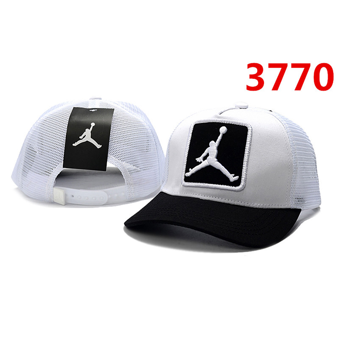 Jordan letter fashion trend cap baseball cap men and women casual hat-White/Black_56635