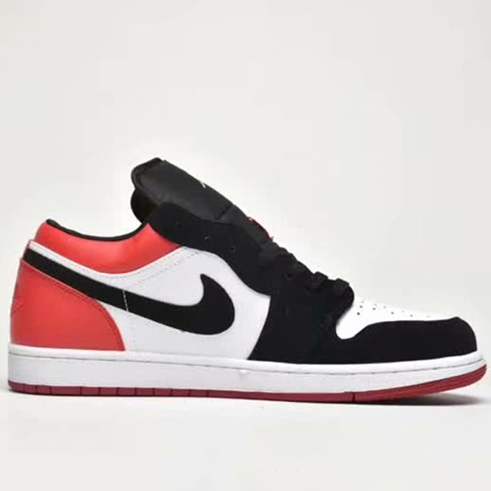 Air Jordan 1 Low AJ1 Running Shoes-Black/Red_13660