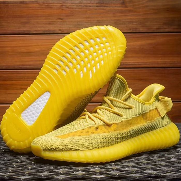 Kanye Yeezy 350 V2“Static”Boost Running Shoes-All Yellow_18754