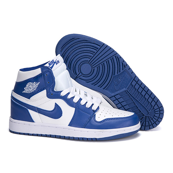 Jordan 1 Series AJ1 Running Shoes-White/Blue_86336