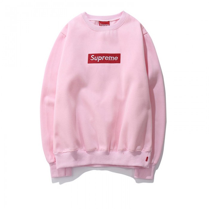 Supreme Autumn long sleeve round neck t-shirt casual clothes-Pink_49344