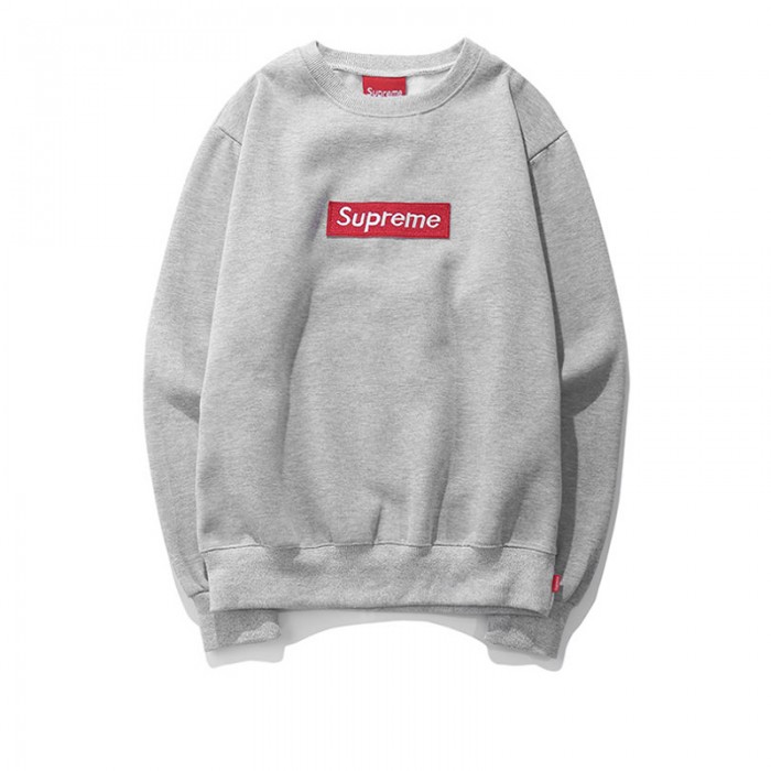 Supreme Autumn long sleeve round neck t-shirt casual clothes-Gray_53319