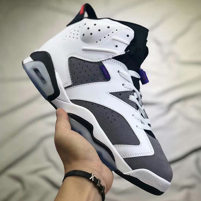 Air Jordan 6 Running Shoes-Gray/White_58687