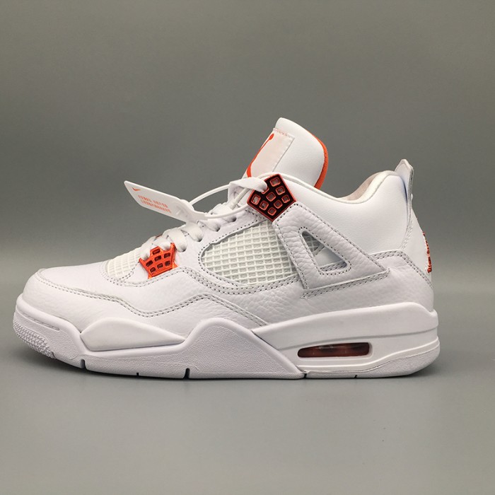 Air‌ Jordan 4 Retro‌ NRG Basketball Shoes-White/Orange_86839