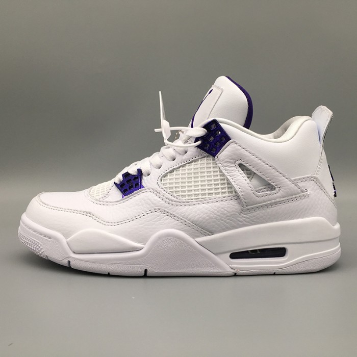 Air‌ Jordan 4 Retro‌ NRG Basketball Shoes-White/Purple_98313