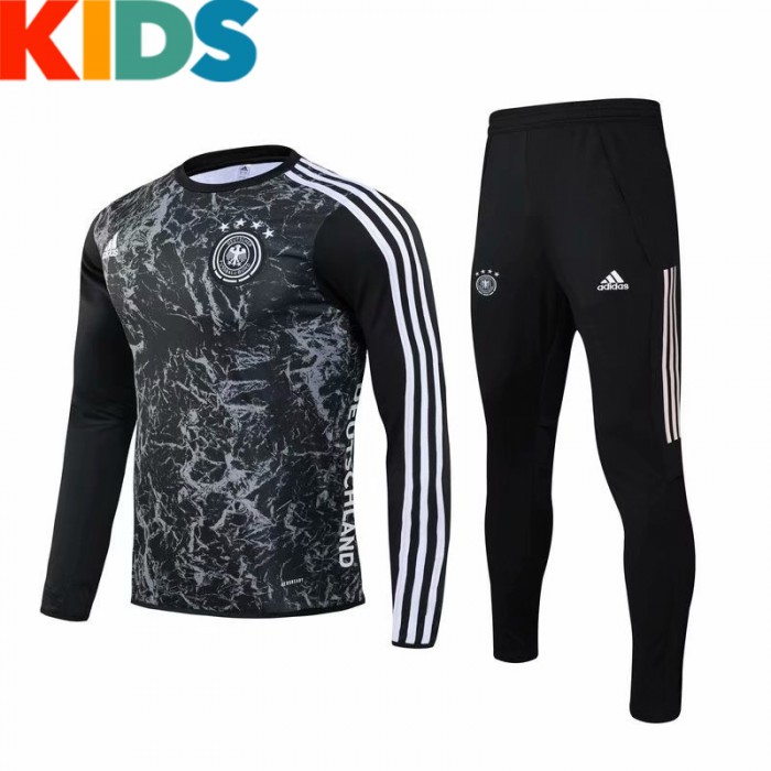 German gray black training suit- KIDS Long Sleeve Trainig Suit(Top + Pant)_43574