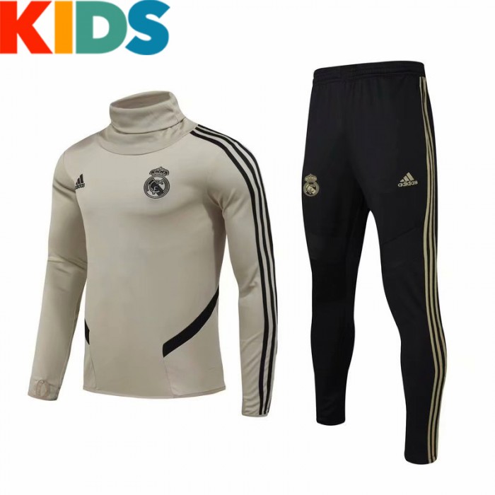 Real Madrid Grey- KIDS Long Sleeve Trainig Suit(Top + Pant)_59925