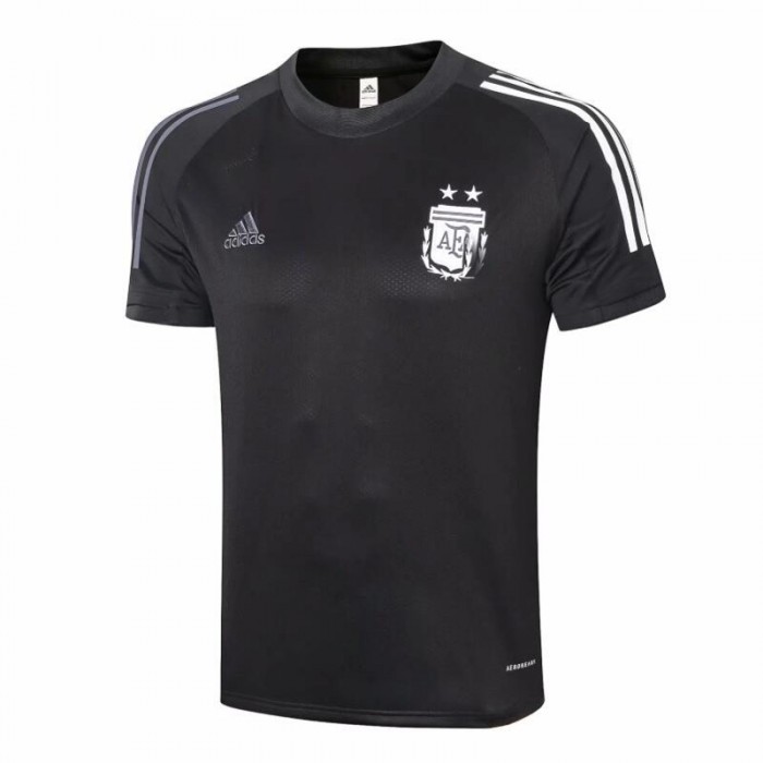 Argentina black short sleeve training suit_39985