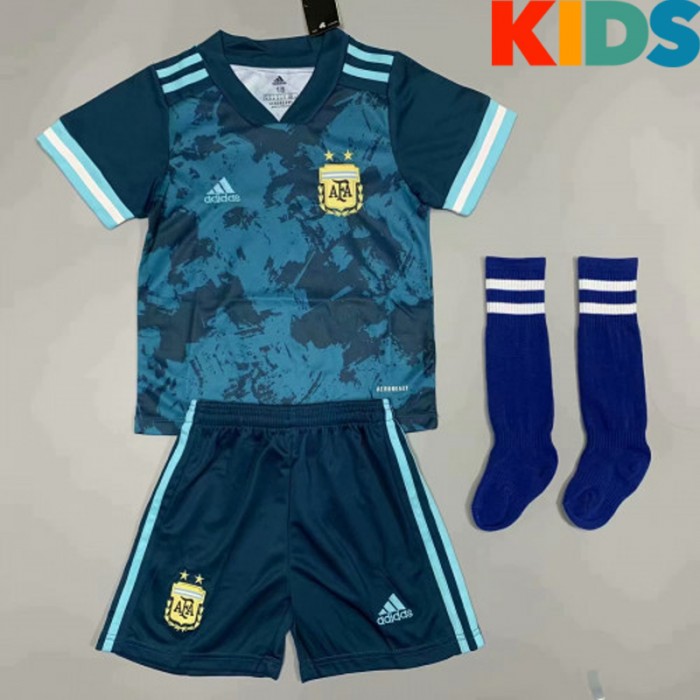 Argentina 2020 Copa America Away KIDS KIT(Shirt + Short + Sock)_17989