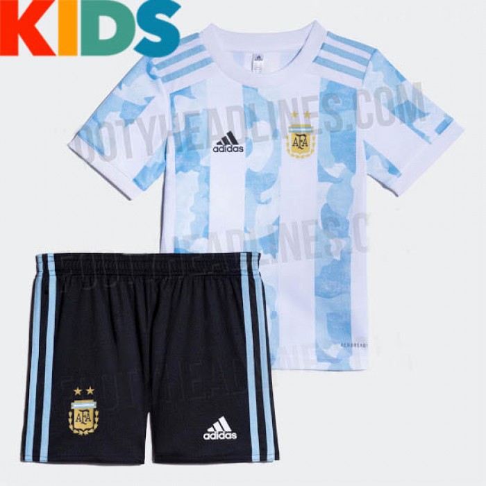 Argentina 2020-21 Home KIDS KIT(Shirt + Short)_18437
