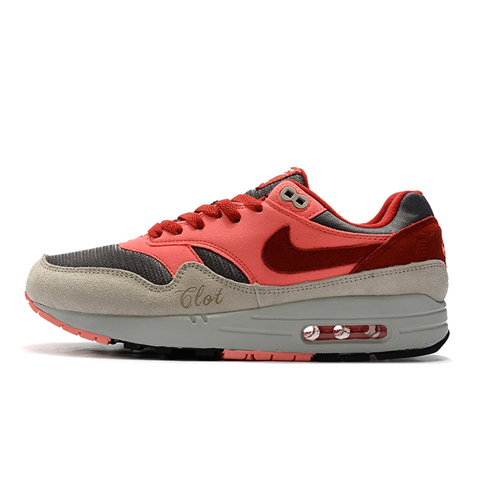 CLOT x Air Max 1 SP“KISS OF DEATH Running Shoes-Red/Gray-3568947