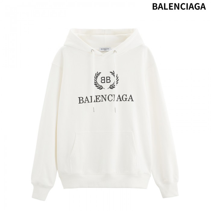 Balenciaga Trend Hooded Sweatshirt Autumn Casual Clothes-White-1171118