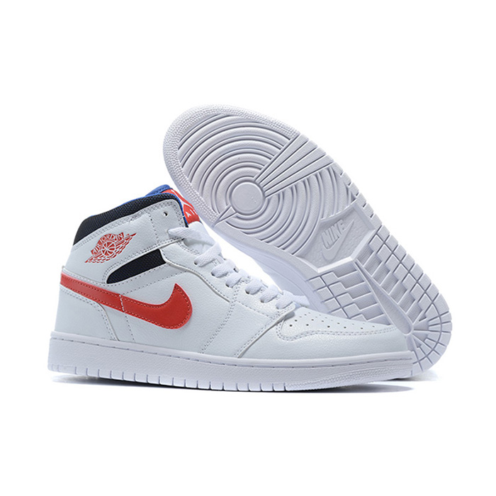 Crossover Jordan Air Series AJ1 Running Shoes-White/Red-2695731