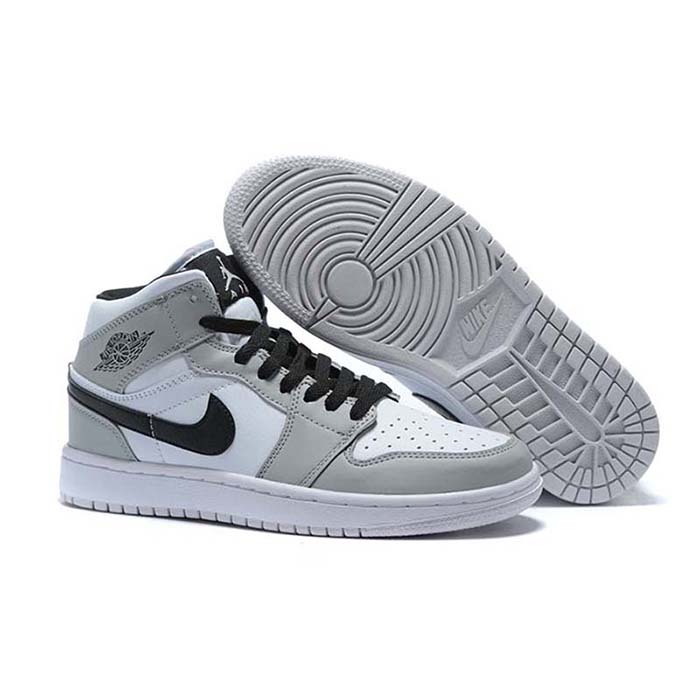 Crossover Jordan Air Series AJ1 Running Shoes-White/Gray-7793180