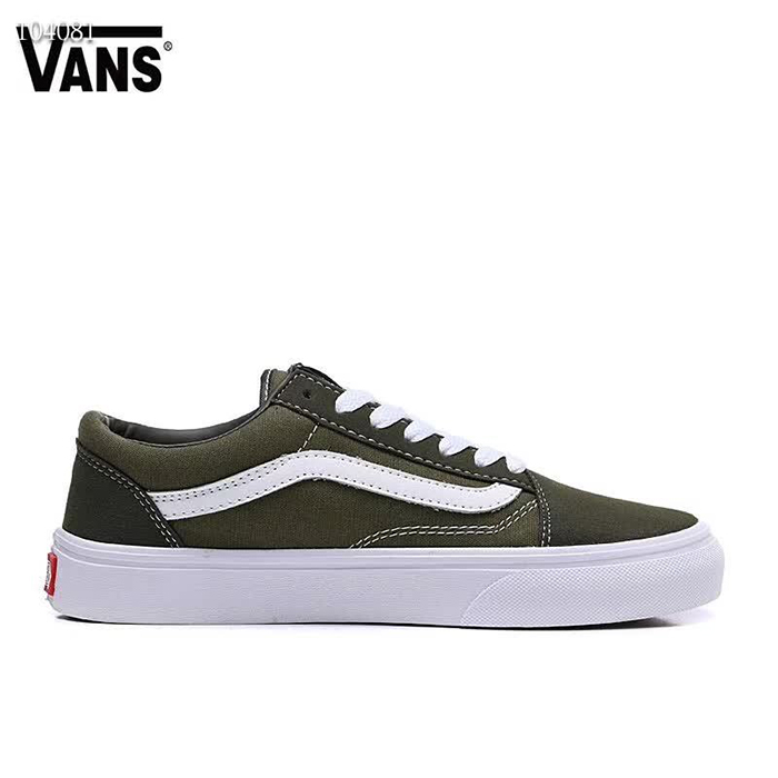 Vans Classic Old Skool 19 Running Shoes-Army Green/White-334562