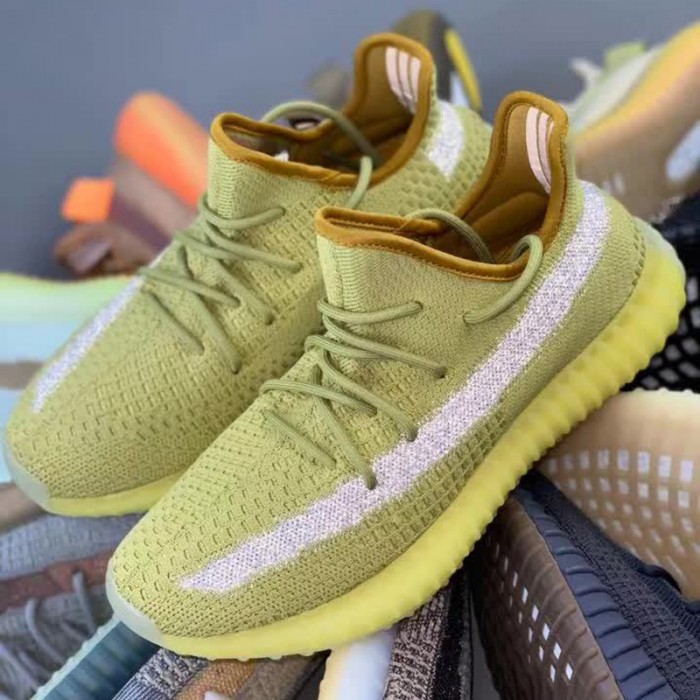 Adidas Yeezy Boost 350 V2 Running Shoes-Yellow/Gray-4499503