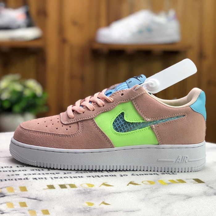 Air Force 1 Low AF1 Women Running Shoes-Brown/Green-2396641