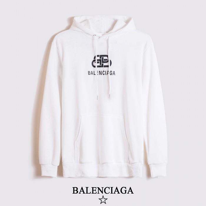 Balenciaga Trend Hooded Sweatshirt Autumn Casual Clothes-White-3450504
