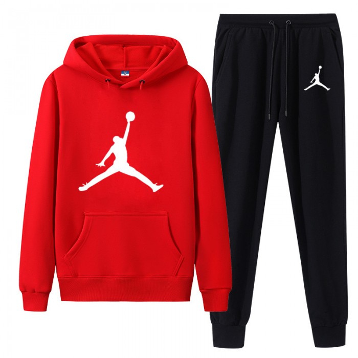 Jordan 2 Piece Hooded Autumn and Winter Sweatshirts Long Sleeve Sweater Long Pants Set Casual Clothes-690014