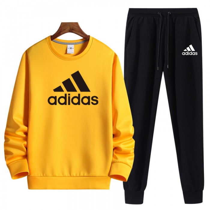 Adidas 2 Piece Autumn and Winter Sweatshirts Long Sleeve Sweater Long Pants Set Casual Clothes-4406914