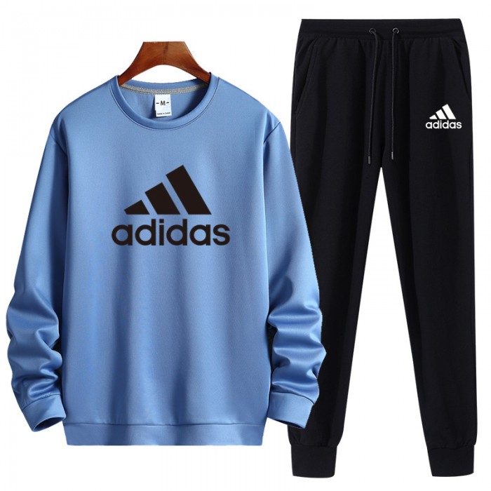 Adidas 2 Piece Autumn and Winter Sweatshirts Long Sleeve Sweater Long Pants Set Casual Clothes-1079207