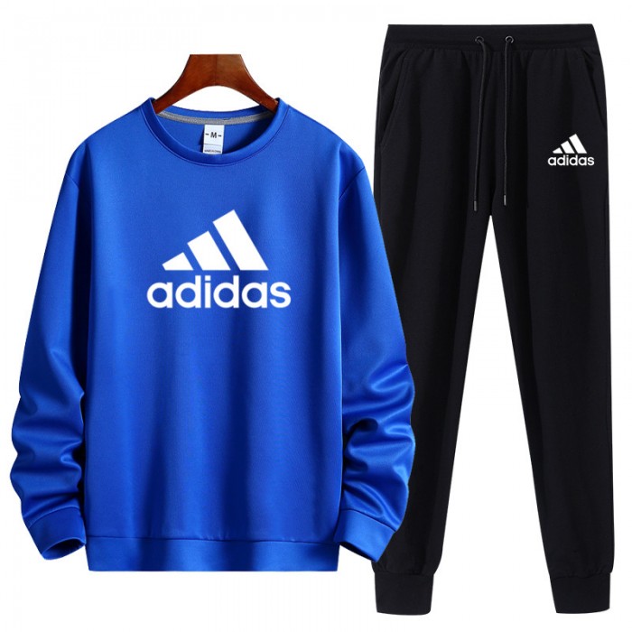 Adidas 2 Piece Autumn and Winter Sweatshirts Long Sleeve Sweater Long Pants Set Casual Clothes-6692736