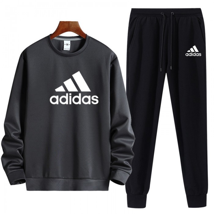 Adidas 2 Piece Autumn and Winter Sweatshirts Long Sleeve Sweater Long Pants Set Casual Clothes-923499