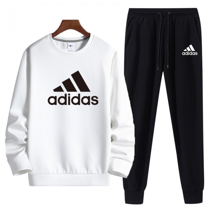 Adidas 2 Piece Autumn and Winter Sweatshirts Long Sleeve Sweater Long Pants Set Casual Clothes-1948950