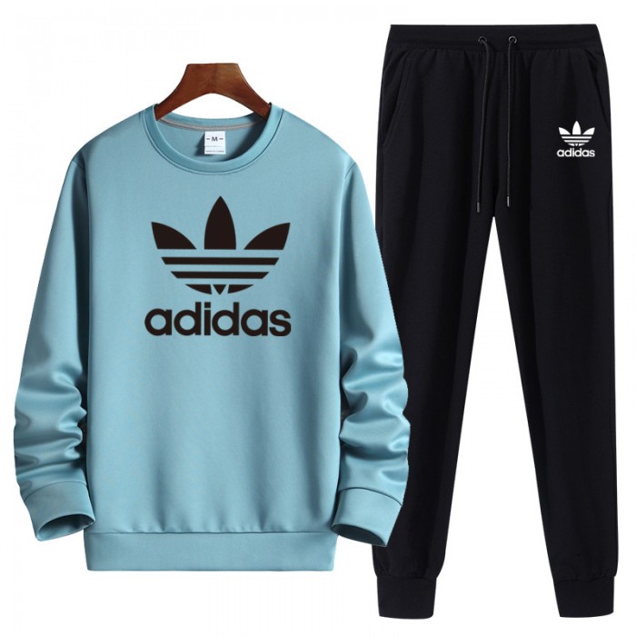 Adidas 2 Piece Autumn and Winter Sweatshirts Long Sleeve Sweater Long Pants Set Casual Clothes-1867023