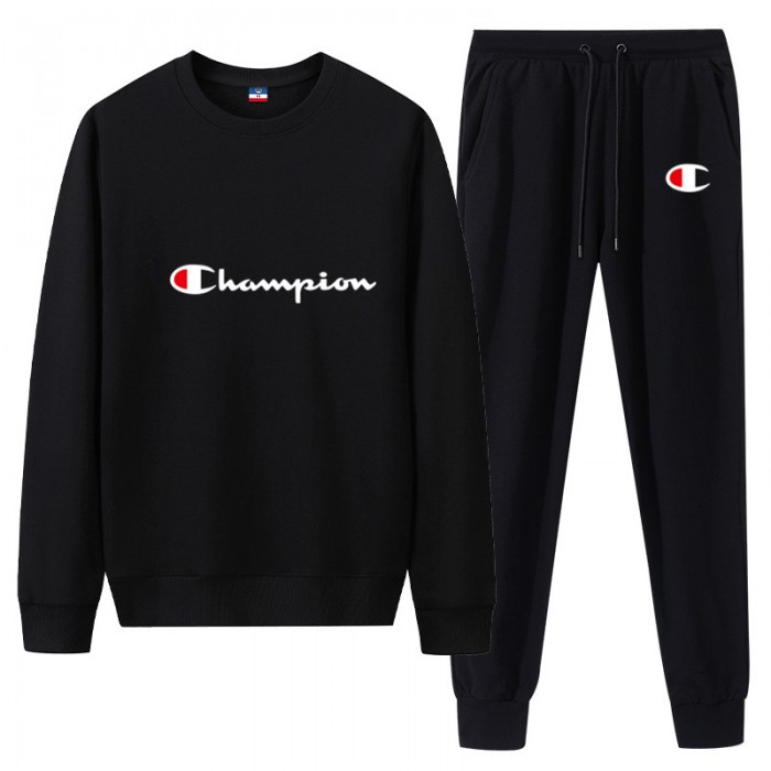 Champion 2 Piece Autumn and Winter Sweatshirts Long Sleeve Sweater Long Pants Set Casual Clothes-8202531