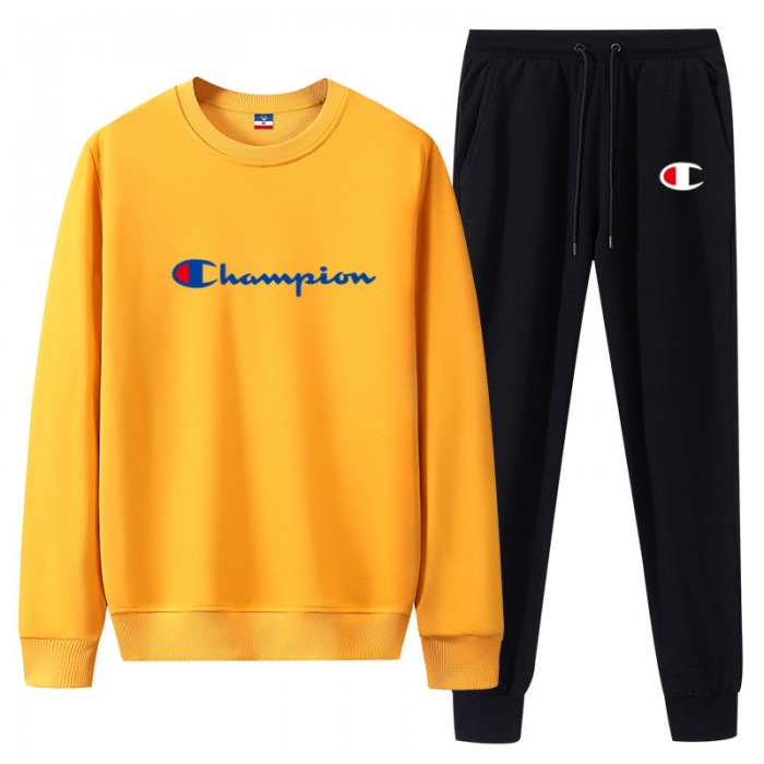 Champion 2 Piece Autumn and Winter Sweatshirts Long Sleeve Sweater Long Pants Set Casual Clothes-6314127