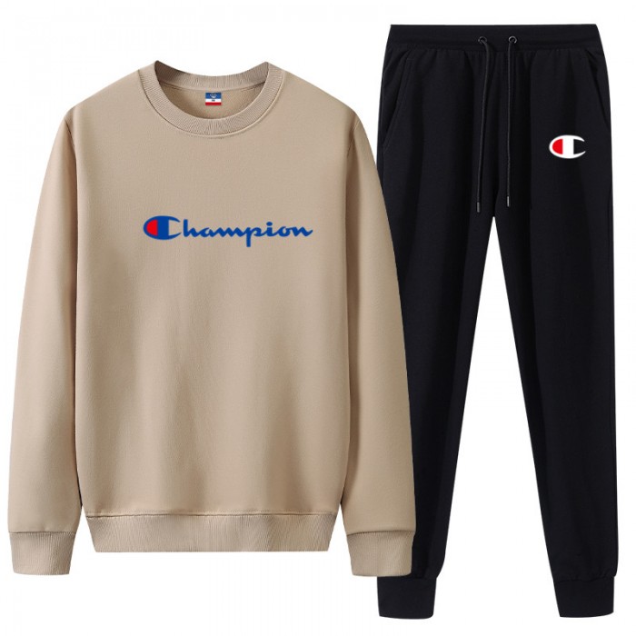 Champion 2 Piece Autumn and Winter Sweatshirts Long Sleeve Sweater Long Pants Set Casual Clothes-8181713
