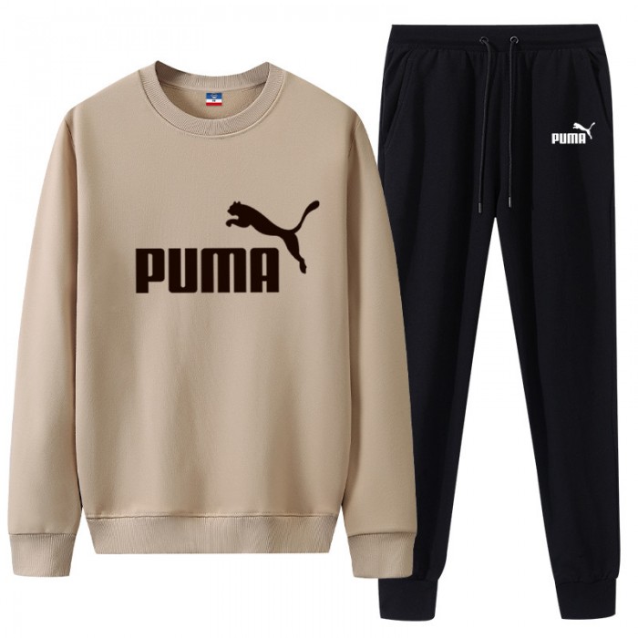 Puma 2 Piece Autumn and Winter Sweatshirts Long Sleeve Sweater Long Pants Set Casual Clothes-9017207