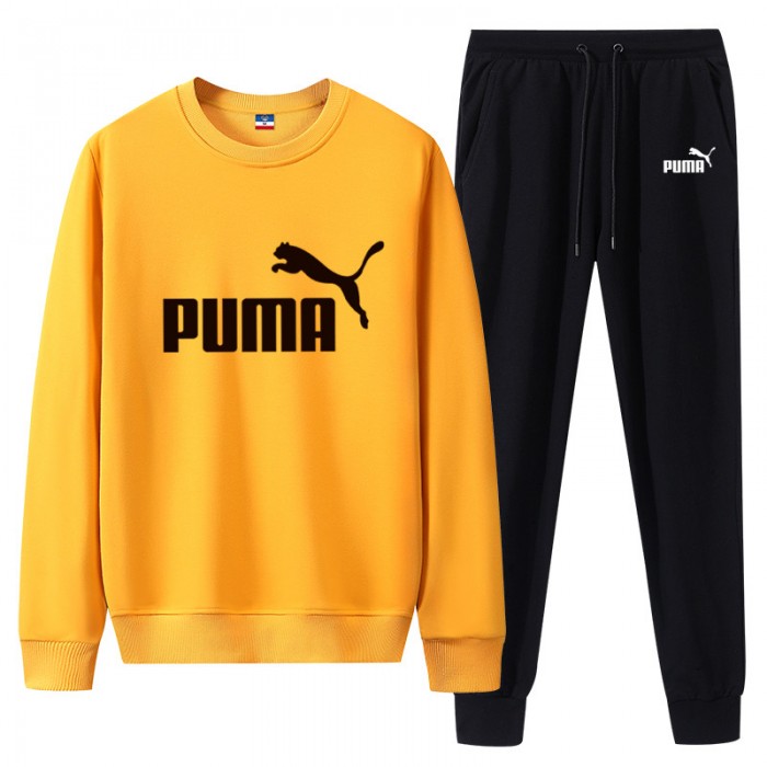 Puma 2 Piece Autumn and Winter Sweatshirts Long Sleeve Sweater Long Pants Set Casual Clothes-6796131