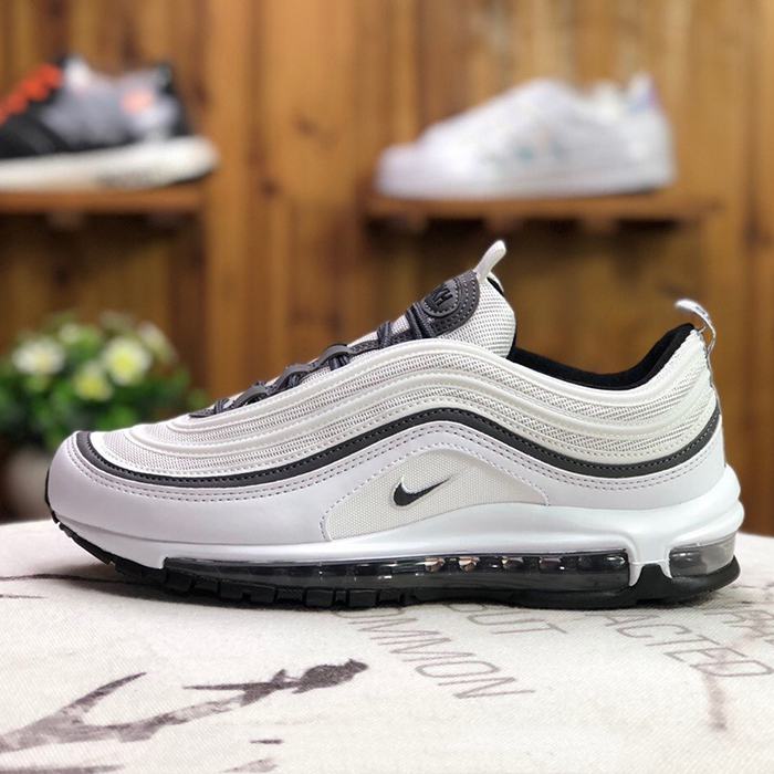 Air Max 97 Bullet Running Shoes-White/Black-8863656