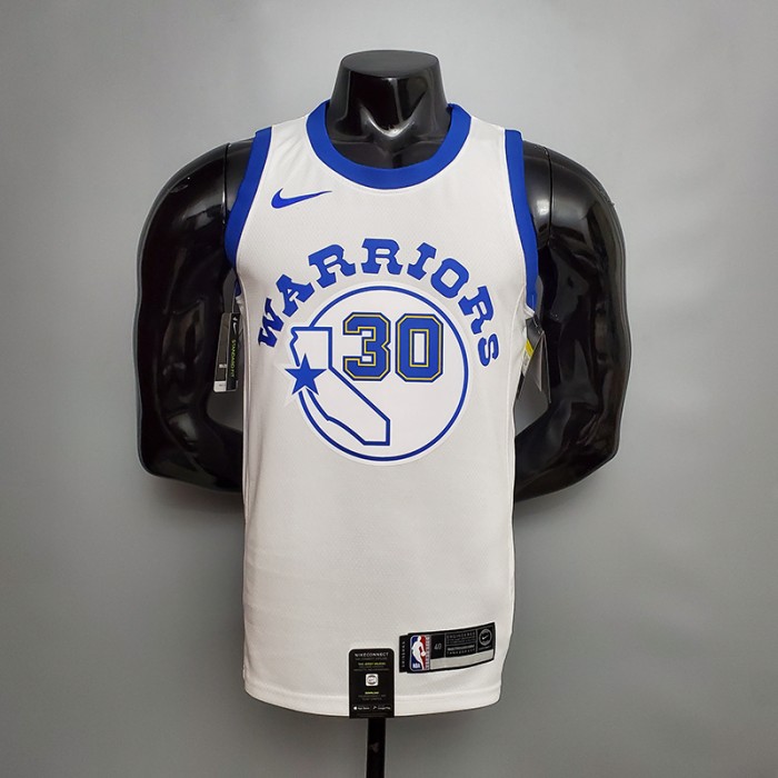 Retro version CURRY#30 Golden State Warriors white NBA jersey-7751799