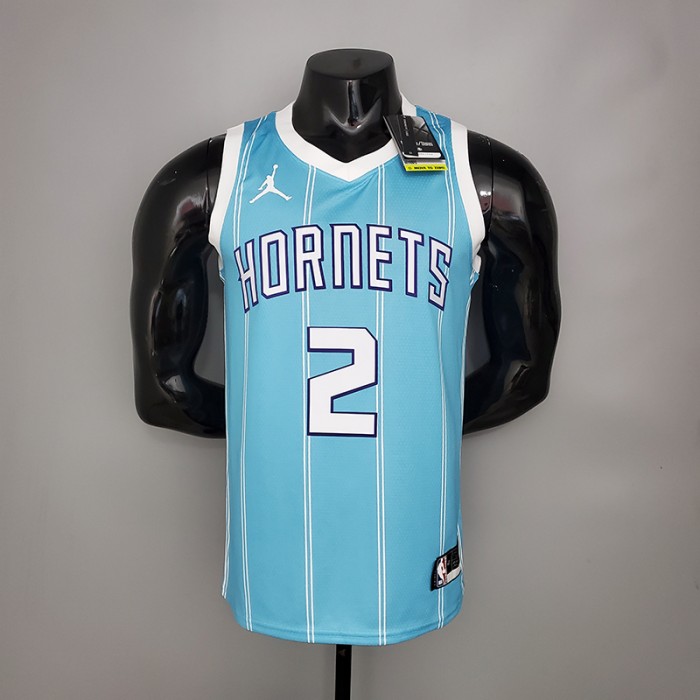 New Hornets BALL#2 Blue NBA Jersey-498838