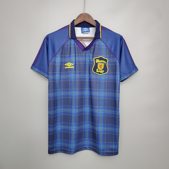 Retro Scotland 1994/96 home version short sleeve training suit-163302