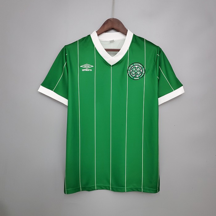 Retro 84/86 Celtic home version short sleeve training suit-8183791