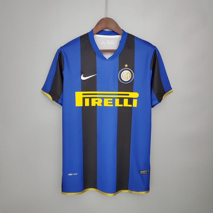 Retro 08/09 Inter Milan home version short sleeve training suit-123796