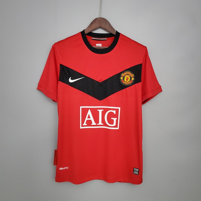 Retro 09/10 M-U Manchester United home version short sleeve training suit-8435412