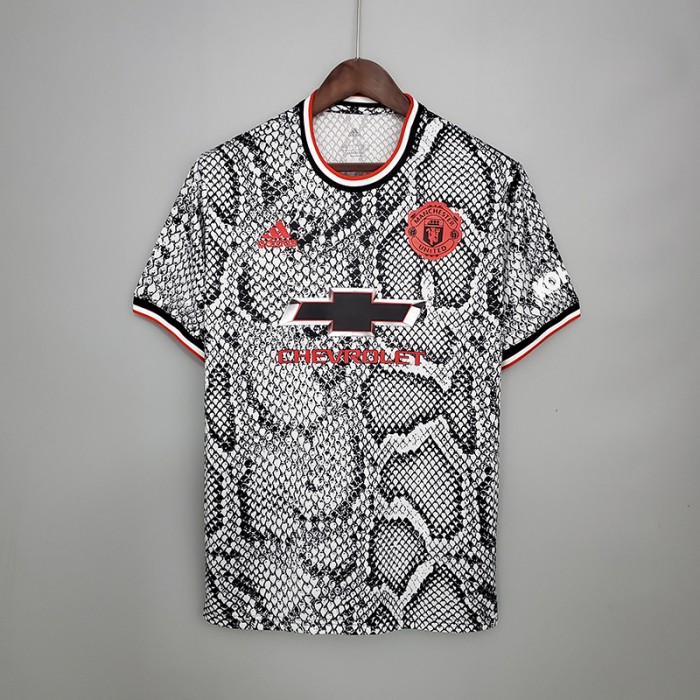 2021 M-U Manchester United Concept Edition Snake Pattern short sleeve training suit-6874188