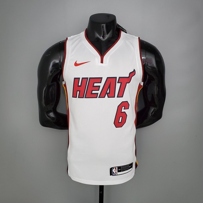 Miami Heat JAMES#6 white NBA Jersey-4248022