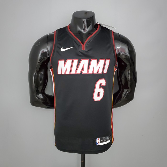 Miami Heat JAMES#6 Black NBA Jersey-9167381