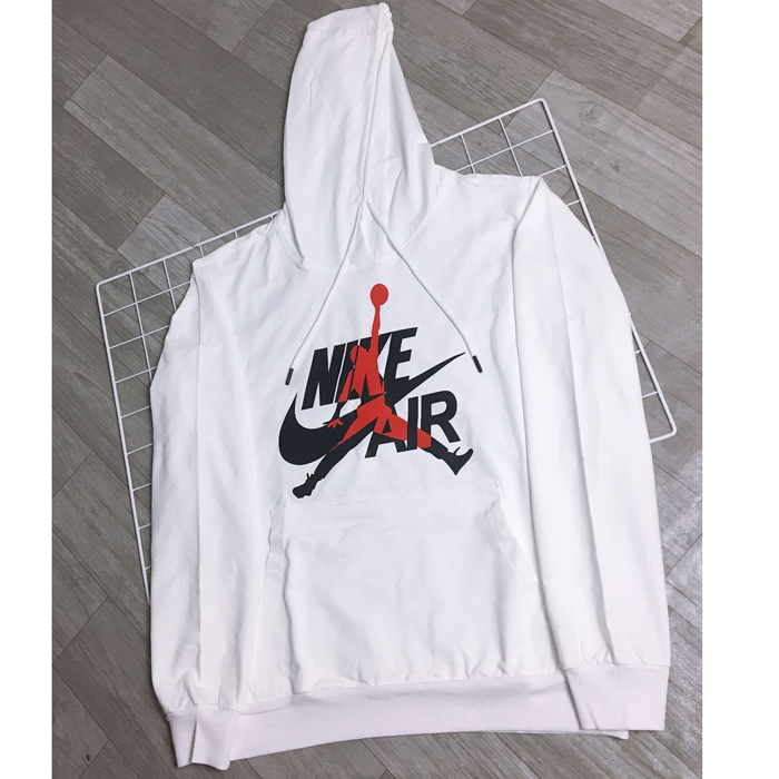 Crossover Jordan Hooded Sweatshirt Autumn Casual Clothes-White-6948071