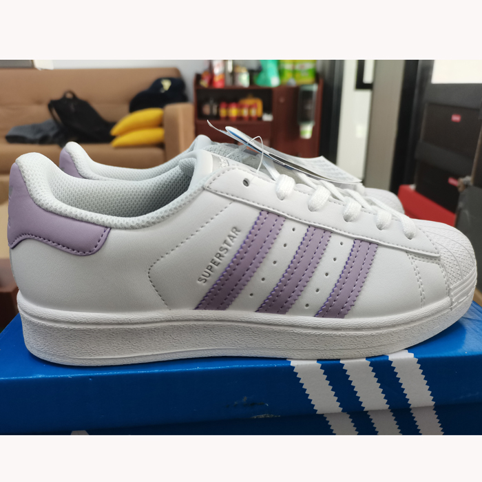 Superstar Running Shoes-White/Purple-1814171