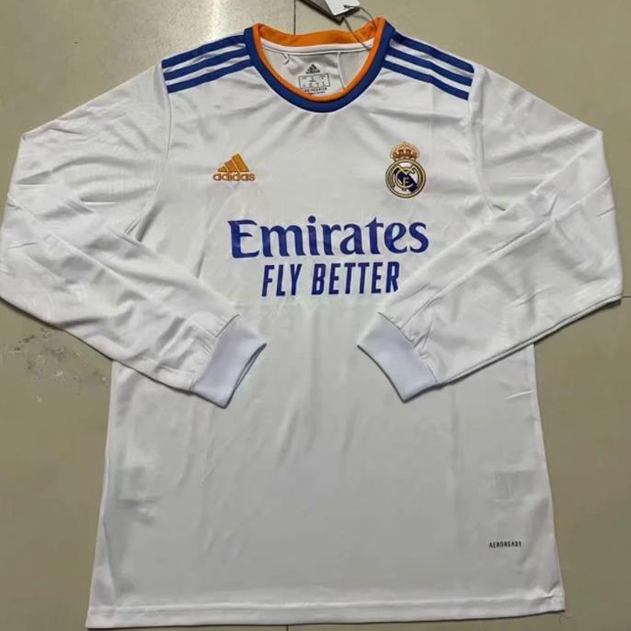20-21 Real Madrid Home Jersey Long Sleeve KIT-80713