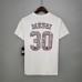 Paris Saint Germain PSG Messi 30 Short sleeve T shirt White 6527917